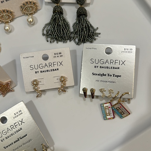 SUGARFIX by BaubleBar Set of 11 Assorted Earrings- Nickel Free - Picture 6 of 6